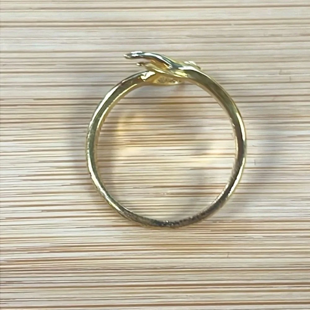 Brand New 14K Gold Plated Sterling Silver Hug Wrap Ring Love Friendship Hands